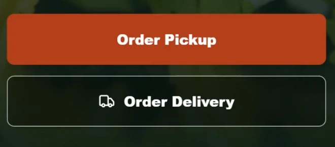Order Pickup and Order Delivery actions on the Super Tacos homepage
